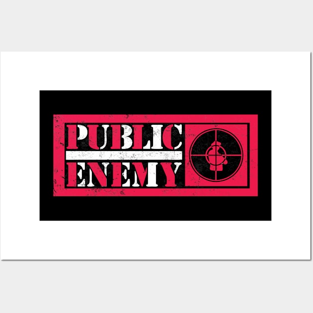 Public Enemy Distressed Wall Art by HERU CAMPING